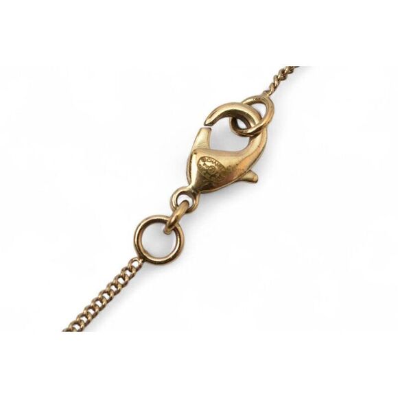 Chanel Necklace Pendant Chanel Coco Mark CC Rhinestone Vintage Gold B12 - Picture 6 of 6